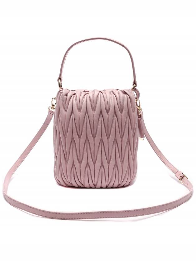 Matelasse Nappa Leather Bucket Bag Pink - MIU MIU - BALAAN 5