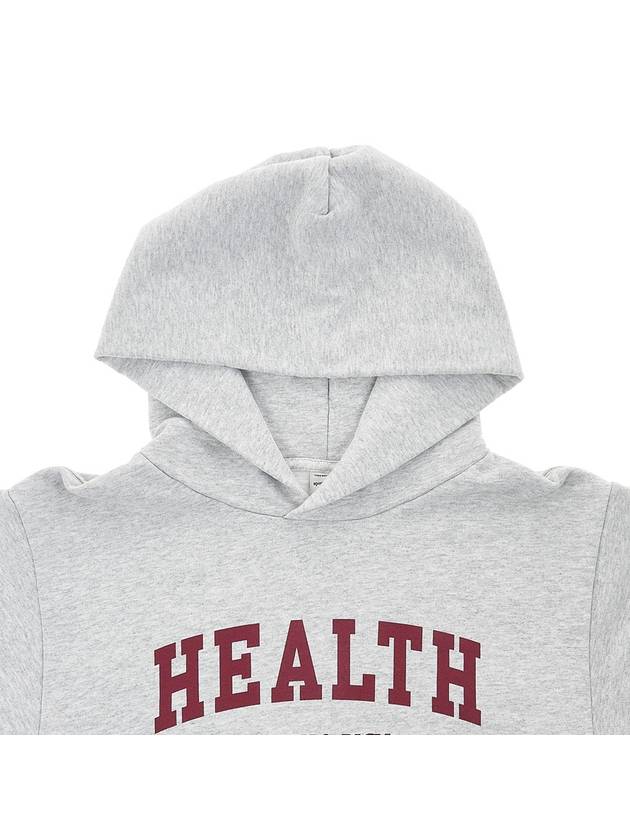 Healthy Ivy Hooded Sweatshirt HEALTH IVY HOODIE HEATHER GRAY MERLOT - SPORTY & RICH - BALAAN 3