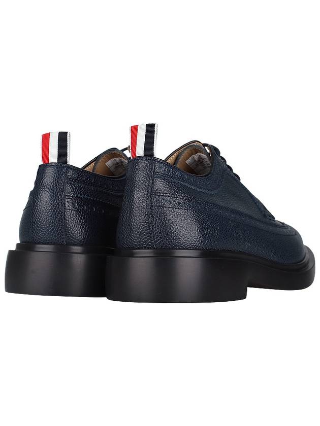 Pebbled Leather Derby Navy - THOM BROWNE - BALAAN 6