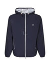 Embroidered Logo Zip-up Hoodie Navy - BRUNELLO CUCINELLI - BALAAN 2