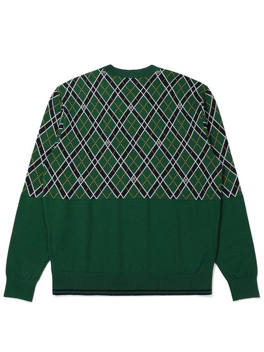 Classic pattern pullover sweater GREEN MAN - MALBON GOLF - BALAAN 2