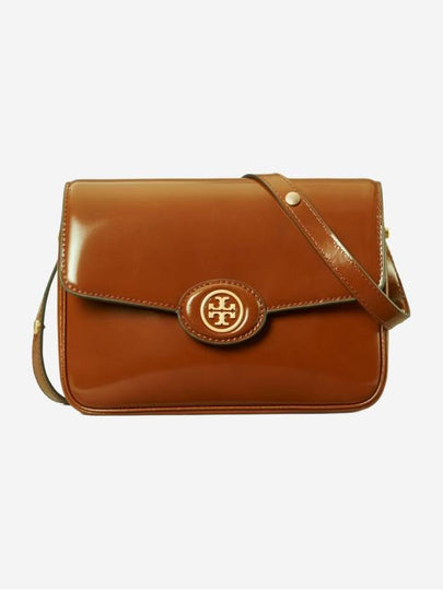 Robinson Spazzolato Convertible Logo Shoulder Bag Marone - TORY BURCH - BALAAN 2