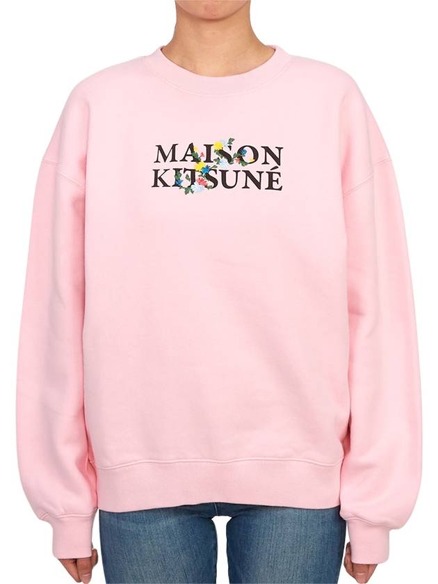 Flowers Comfort Sweatshirt Pink - MAISON KITSUNE - BALAAN 2