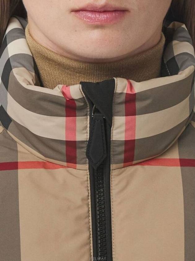 Check Crop Puffer Padding Archive Beige - BURBERRY - BALAAN 4