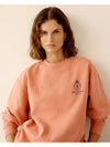 Crown Crew Neck Sweatshirt Grapefruit - SPORTY & RICH - BALAAN 7