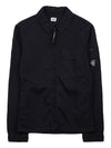 Nylon Double Weave Zipped Over Long Sleeve Shirt Black - CP COMPANY - BALAAN 2