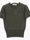 ORB Logo Short Sleeve Knit Top Green - VIVIENNE WESTWOOD - BALAAN 4