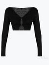 Le Alzou Cropped Cardigan Black - JACQUEMUS - BALAAN 2