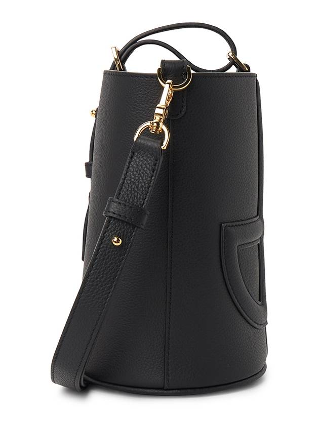 Small JP Leather Bucket Bag Black - PATOU - BALAAN 3