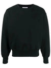 Men's Heart Embroidered Logo Sweatshirt Black - AMI - BALAAN 3