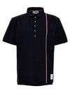 RWB Stripe Polo Shirt Navy - THOM BROWNE - BALAAN 2