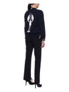 Women's 4 Bar Stripe Lobster Intarsia Merino Wool Knit Top Navy - THOM BROWNE - BALAAN 7