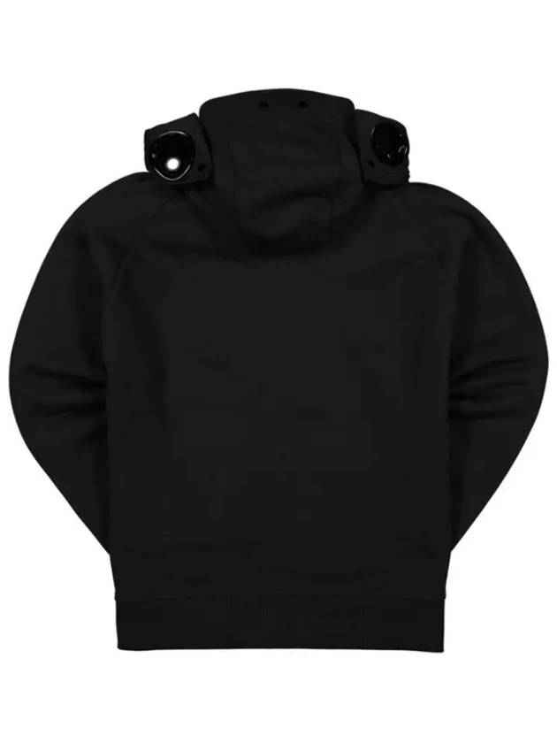 Goggles Detail Fleece Zip-Up Hoodie Black - CP COMPANY - BALAAN 4