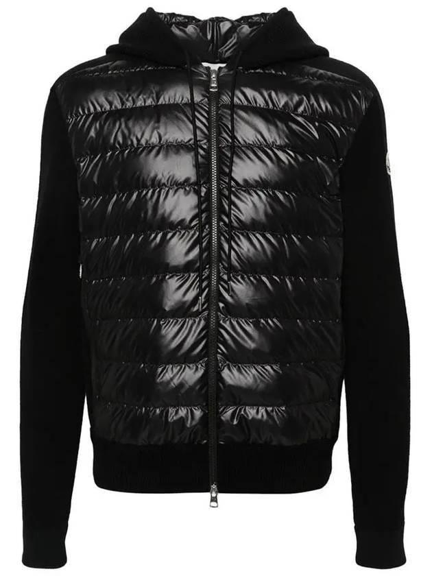 Hooded Padded Cardigan Black - MONCLER - BALAAN 2