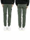 Stretch Cotton Cargo Straight Pants Green - STONE ISLAND - BALAAN 2