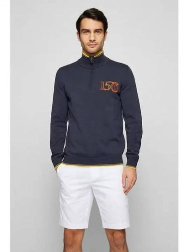 Official Sports British Open Collection Half Zip Up Knit 50468804 402 Dark Blue 270095 - BOSS - BALAAN 1