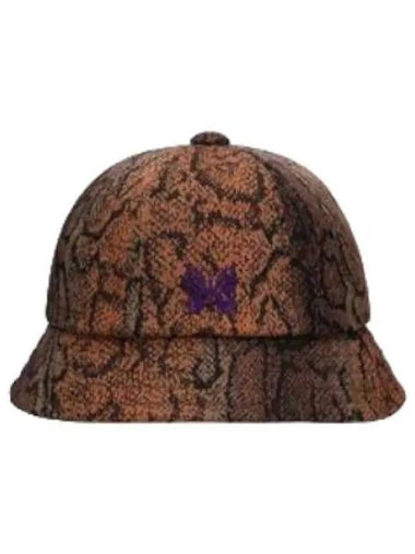 Butterfly logo embroidered Bermuda bucket hat python - NEEDLES - BALAAN 1