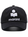 Tyron Embroidered Logo Ball Cap Black - ISABEL MARANT - BALAAN 3