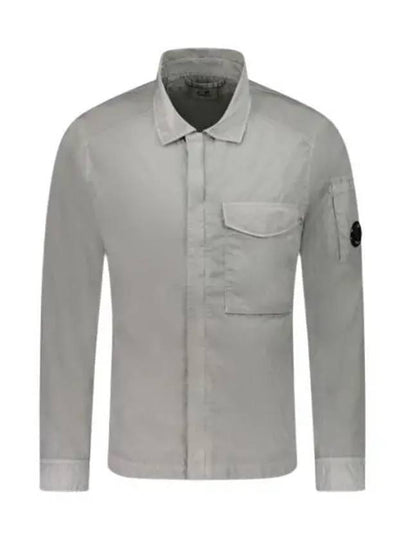 Chrome-R Pocket Over Long Sleeve Shirt Grey - CP COMPANY - BALAAN 2