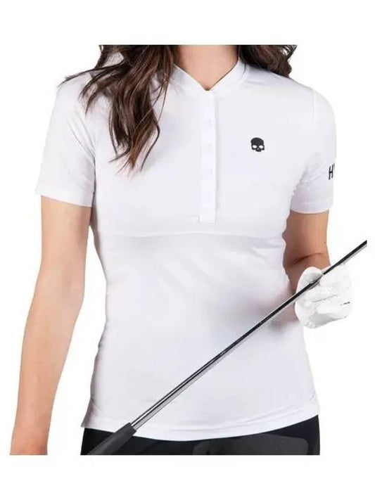 Women's Golf Serafino Classic Short Sleeve PK Shirt White - HYDROGEN - BALAAN 2