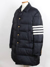 Diagonal armband gold padding coat navy 4 105 - THOM BROWNE - BALAAN 2