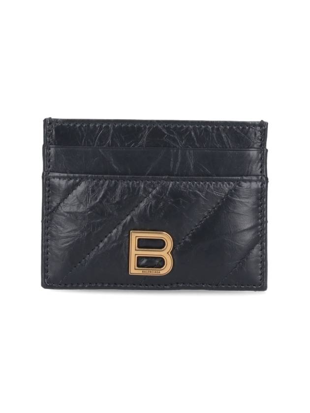 Crush Quilted Calfskin Card Wallet Black - BALENCIAGA - BALAAN 2