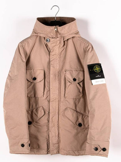 Men's Logo Applique Shell Hooded Down Parka Pastel Pink - STONE ISLAND - BALAAN 2