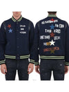 Men's Wool Multipatch Bomber Jacket NV0CI0304MB - VALENTINO - BALAAN 1