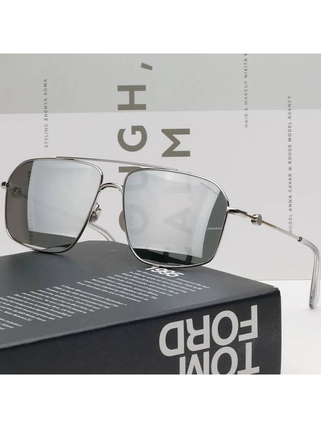 Eyewear Aviator Asian Fit Sunglasses Silver - MONCLER - BALAAN 3