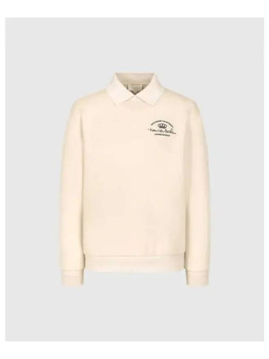 TRAVISMATHEW Men s Signature Embroidered Sweatshirt Beige - TRAVIS SCOTT - BALAAN 1