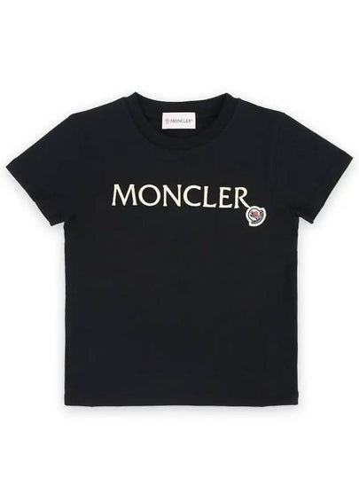 Kids Infant Embroidered Logo Short Sleeve Black 8C00006 83907 999 8 10A - MONCLER - BALAAN 2