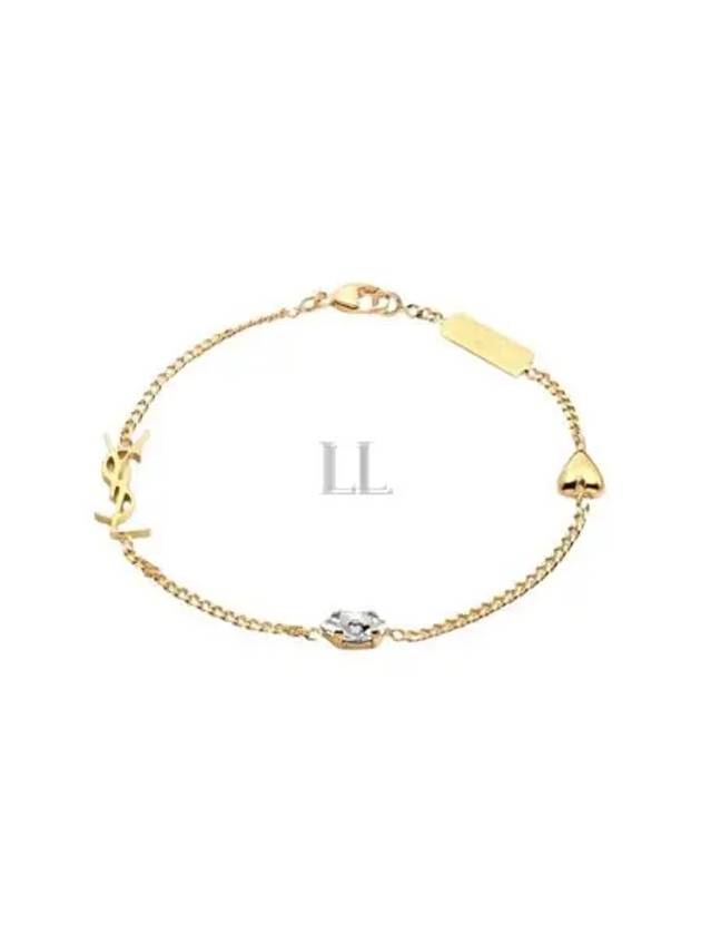 Opyum Heart Chain Bracelet Gold - SAINT LAURENT - BALAAN 2