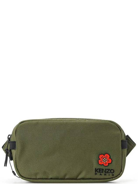 Flower Logo Cross Bag Khaki - KENZO - BALAAN.