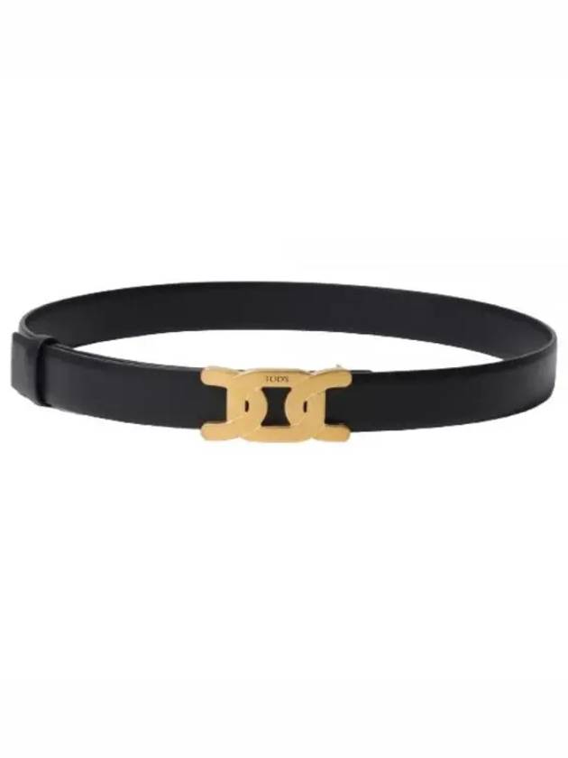 Logo Buckle Leather Belt Black - TOD'S - BALAAN 1