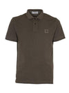 Wappen Cotton Short Sleeve Polo Shirt Charcoal - STONE ISLAND - BALAAN 1