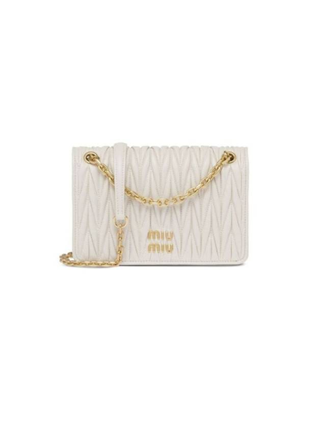 Matelasse Nappa Leather Mini Bag White - MIU MIU - BALAAN 1