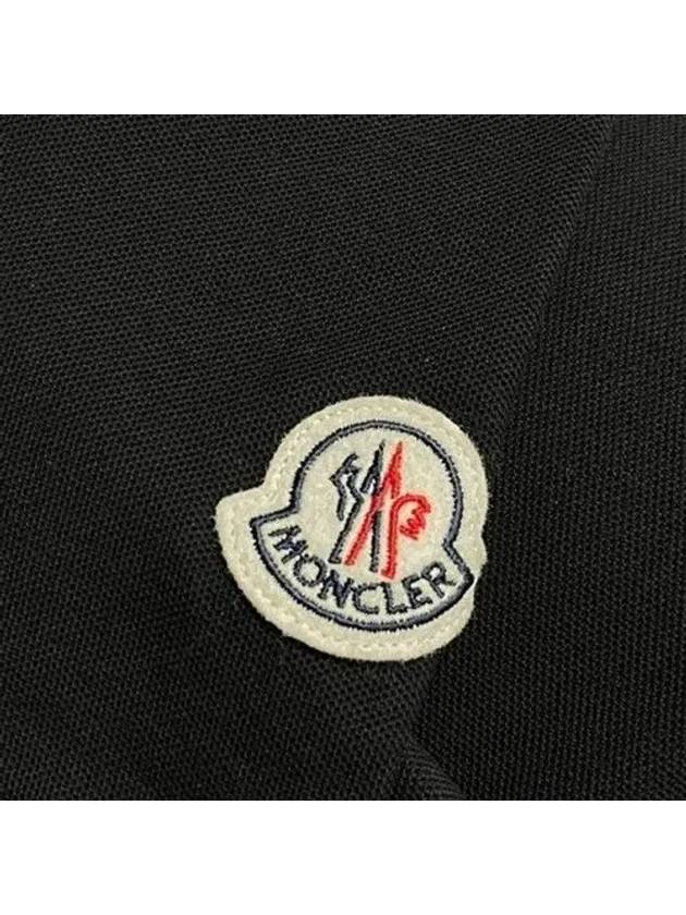 Women s Logo Patch Polo Short Sleeve T Shirt Black 8A00009 84720 999 - MONCLER - BALAAN 5