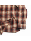 Flannel back logo check long sleeve shirt brown - WOOYOUNGMI - BALAAN 7