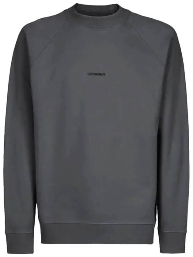 Brushed Emerize Diagonal Fleece Sweatshirt Gray - CP COMPANY - BALAAN.