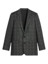 Single Breasted Wool Jacket Grey - CELINE - BALAAN 1