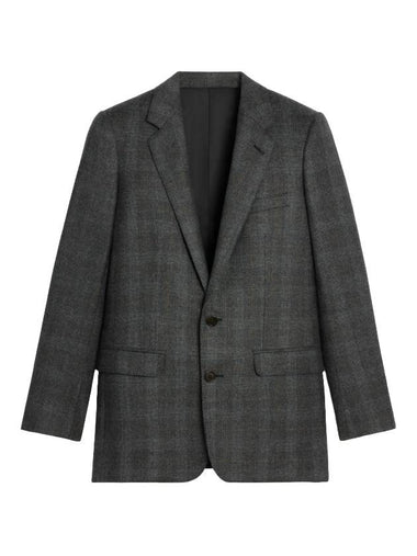 Single Breasted Wool Jacket Grey - CELINE - BALAAN 1