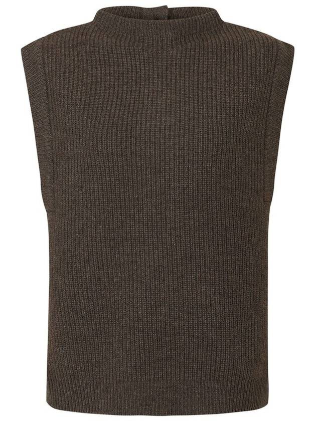 Women's Cashmere Mock Neck Vest Sweater C3KVT61 - CALLAITE - BALAAN 7