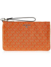 Jet Set Monogram Leather Clutch Bag Orange - MICHAEL KORS - BALAAN 2