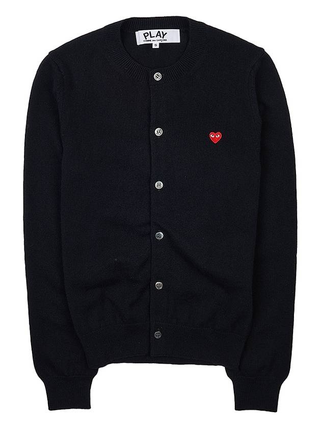 Small heart patch cardigan P1N079 BLACK - COMME DES GARCONS - BALAAN 1