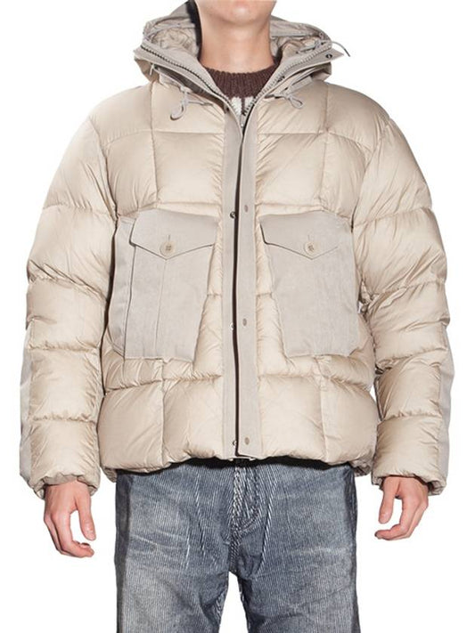 Tempest Combo Down Jacket Beige - TEN C - BALAAN 2