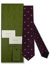 Interlocking GG Pattern Bee Print Tie Navy Red - GUCCI - BALAAN 10