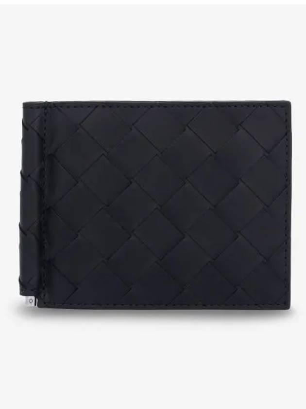 Intrecciato Money Clip Half Wallet Black - BOTTEGA VENETA - BALAAN 2