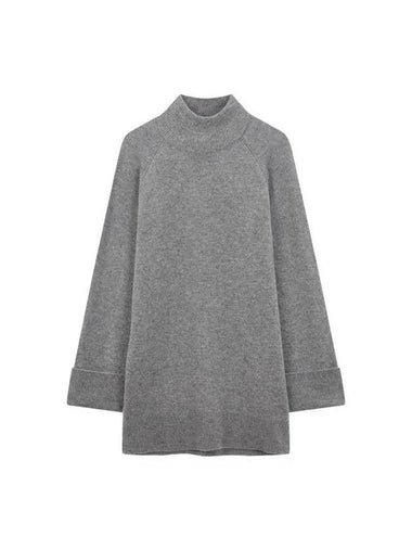 Raglan rolled-up sleeve knit dress melange gray - REFORMATION - BALAAN 1