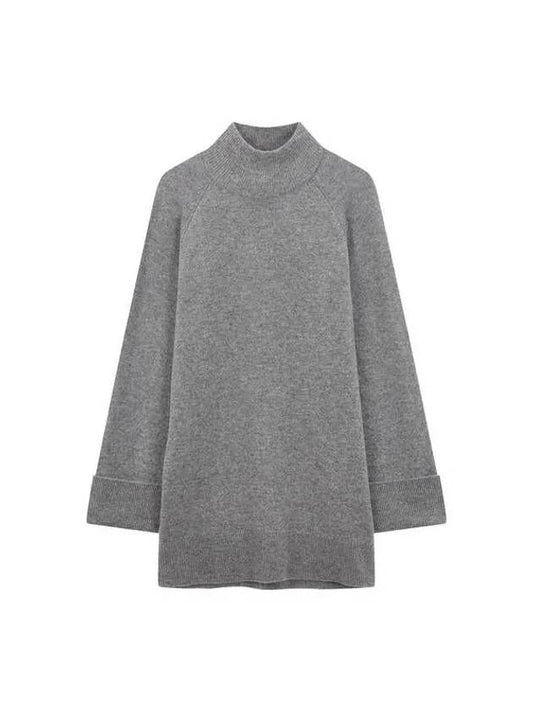 Raglan rolled-up sleeve knit dress melange gray - REFORMATION - BALAAN 1