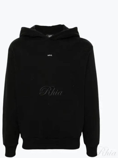 Boxy Micro Logo Hoodie Black - A.P.C. - BALAAN 2